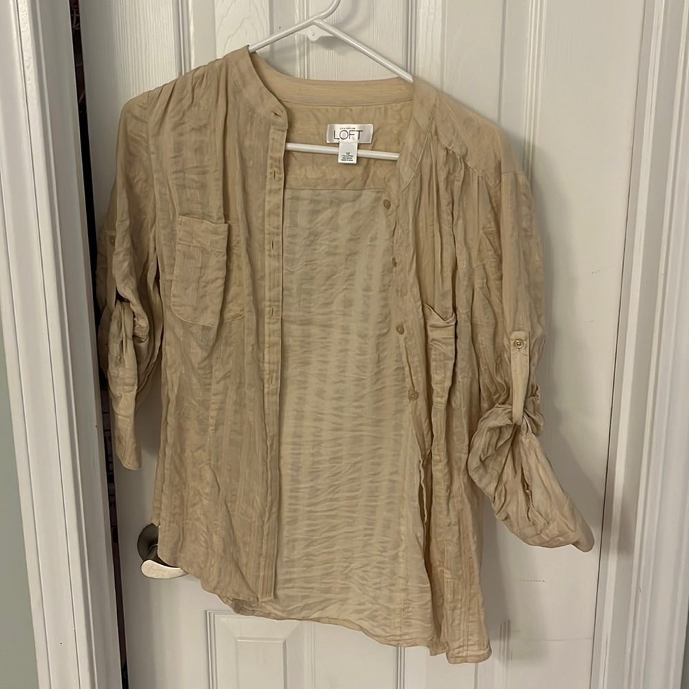 Ann Taylor loft casual button down